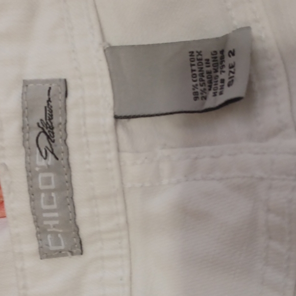 Chico's Platinum White Denim Capris Jeans - Picture 10 of 10